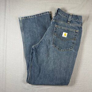 Carhartt Jeans Mens 32x30 Blue Denim Holter Relaxed Fit Work Wear 101483-968